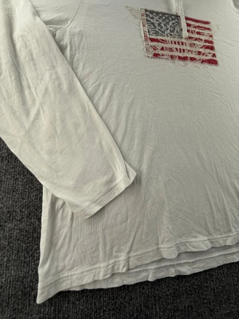 Polo Ralph Lauren Lightweight USA Flag 2XL White Sweater Pullover Graphic Hooded